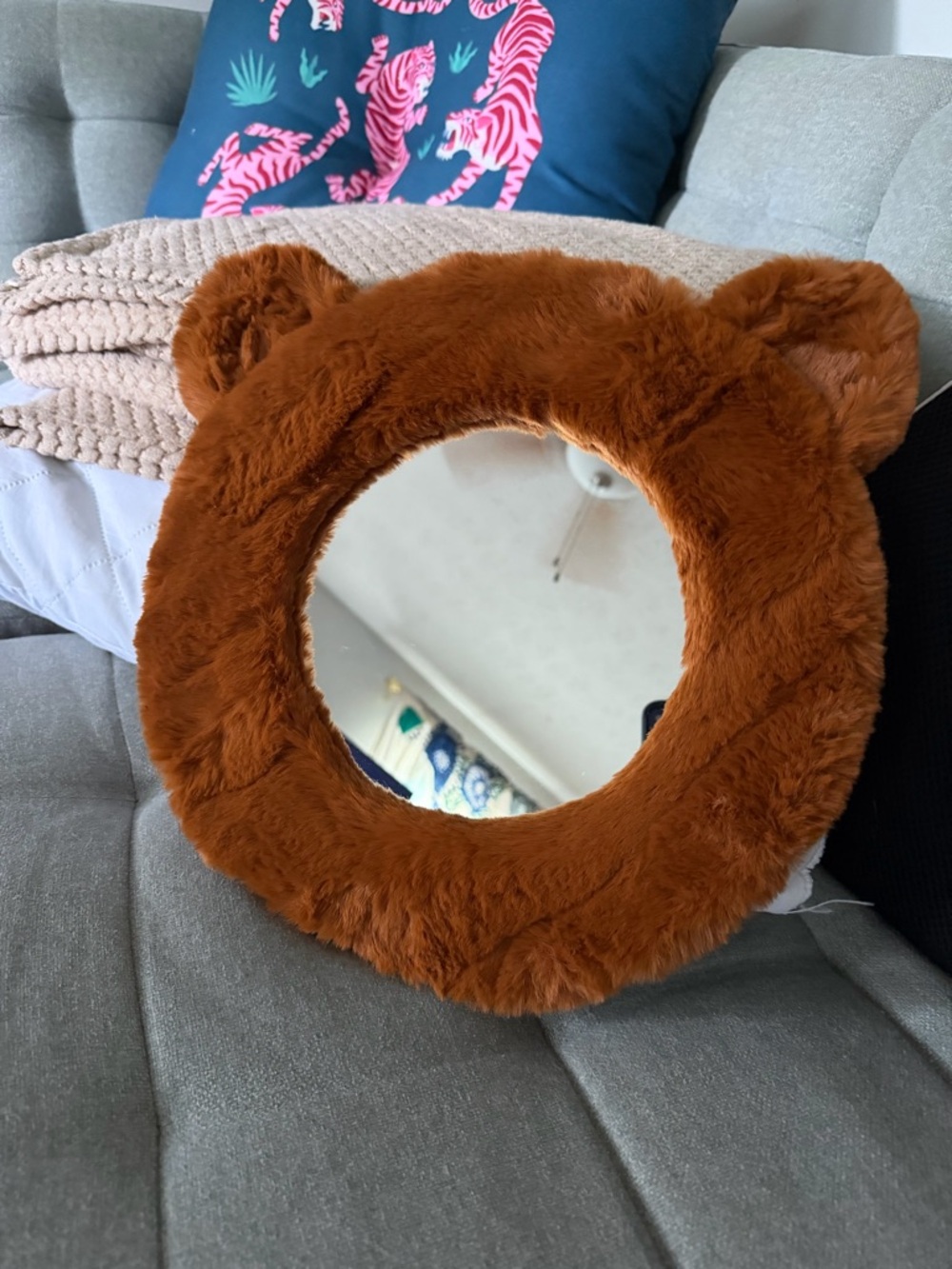 Plush Bear Frame Mirror